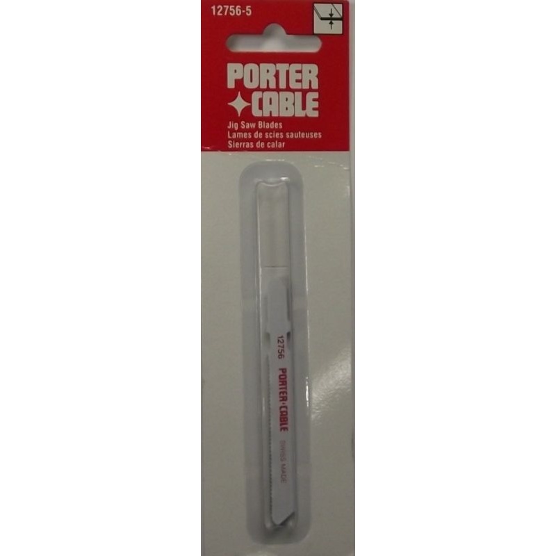 Porter Cable 12756-5 3" x 24 TPI T-Shank Jig Saw Blades 5 Pack Swiss