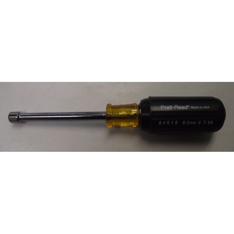 Pratt-Read 84512 6mm x 3-1/4" Hollow Shaft Cushion Grip Nutdriver USA