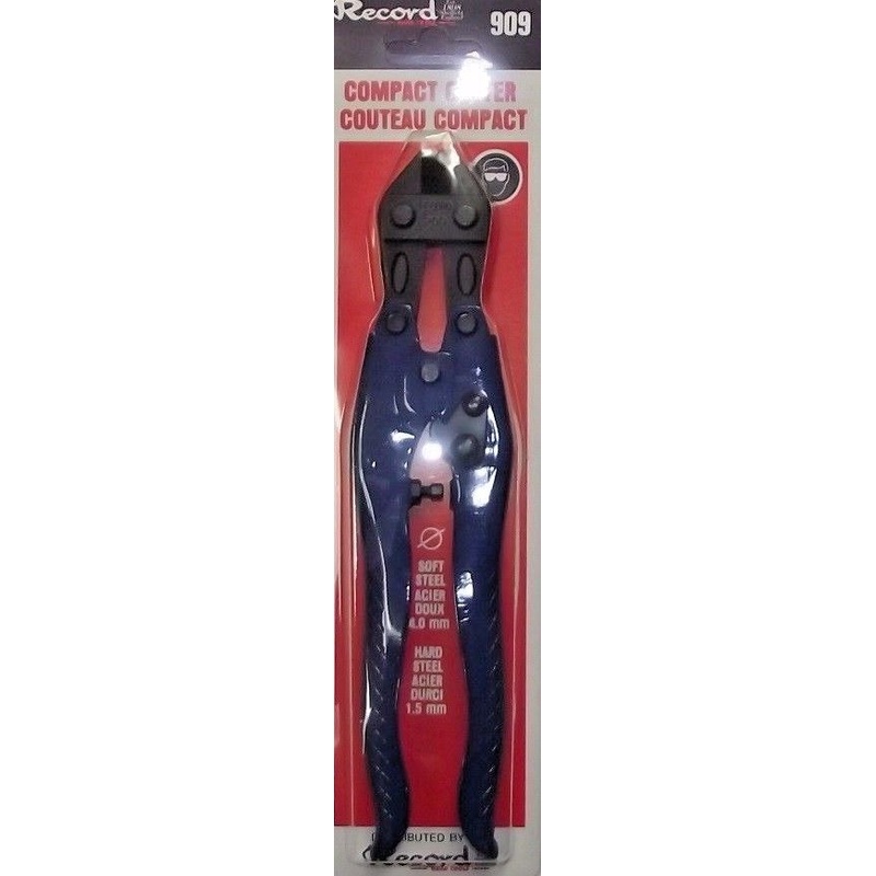 Record Irwin Compact Cutter Pliers 909 For Steel 9" Hard Steel 1.5mm Soft 4mm