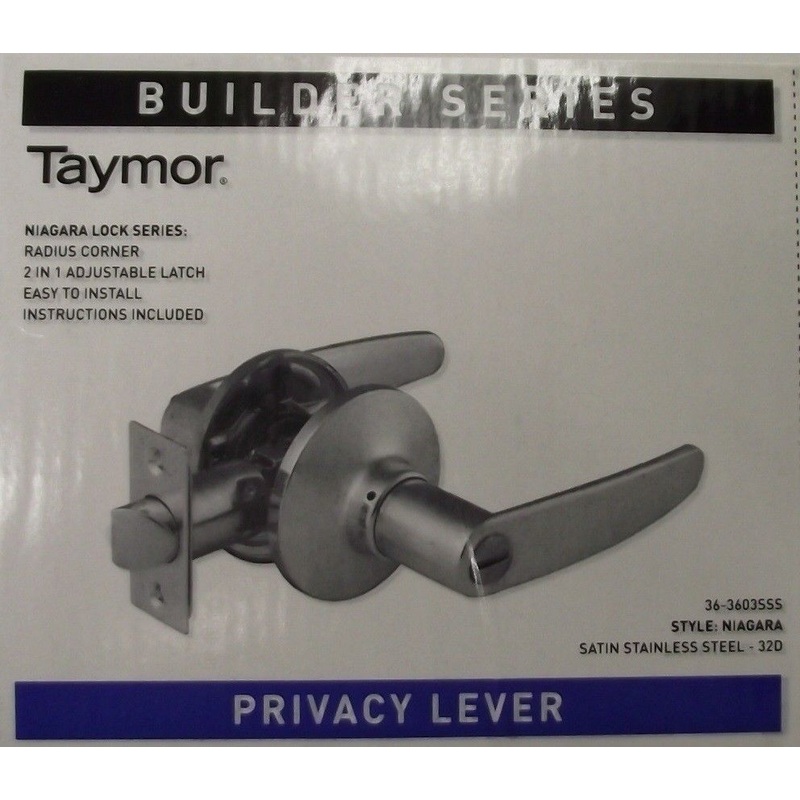 Taymor 36-3603SSS Privacy Lever Door Handle Satin Stainless Steel Builder Series