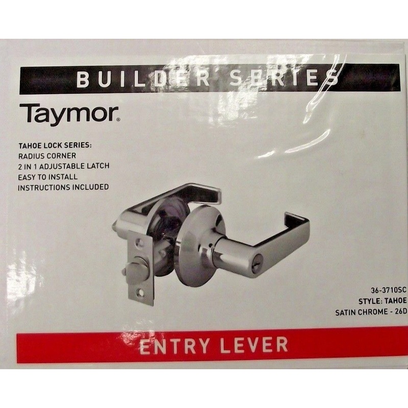 Taymor 36-3710SC Entry Lever Door Lockset Handle Satin Chrome Builder Series