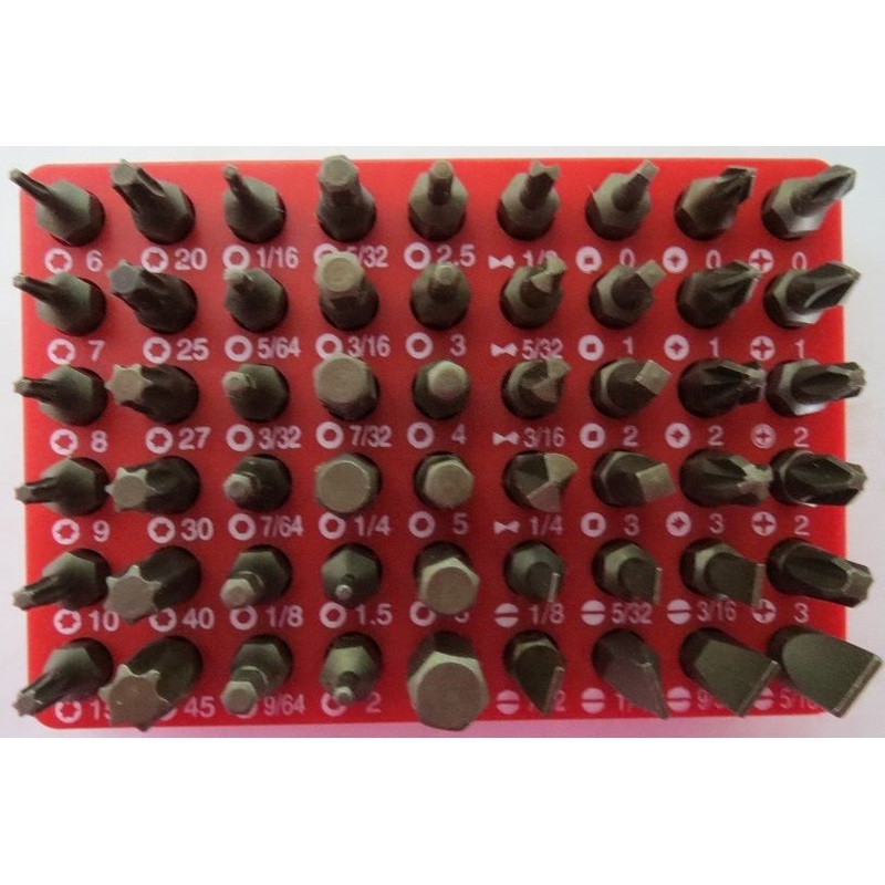Western Forge 1519T 54 Piece Screw Bit Set W/ Rubber Holder