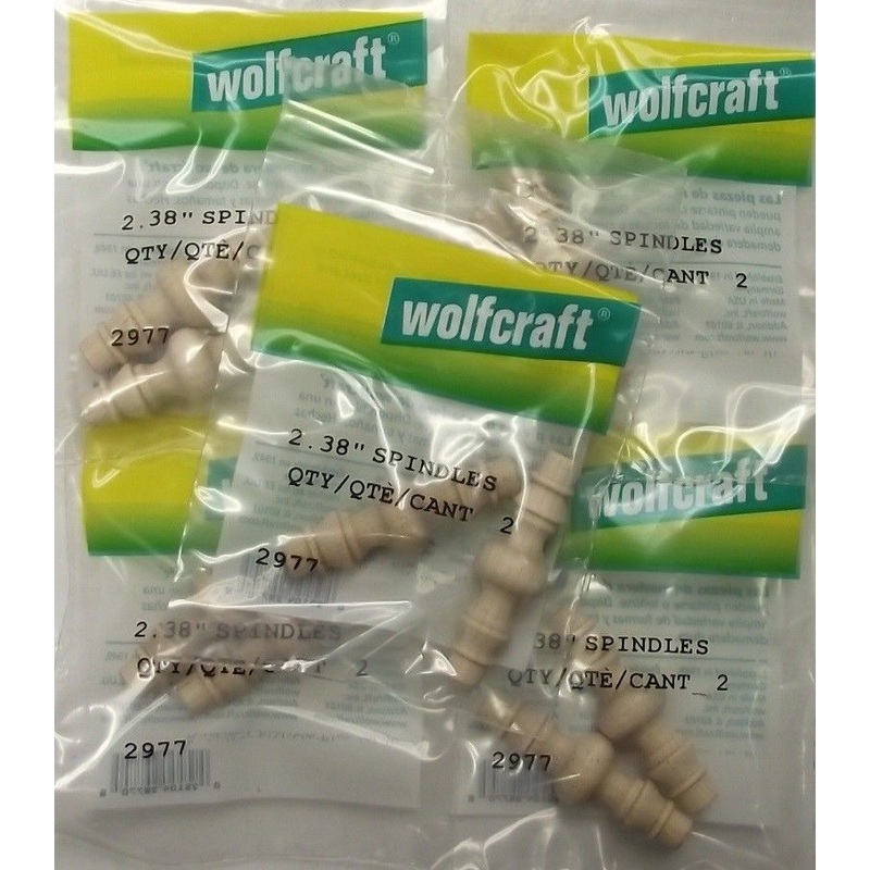 Wolfcraft 2-3/8" Wood Spindles 5 Bags Of 2 2977 USA