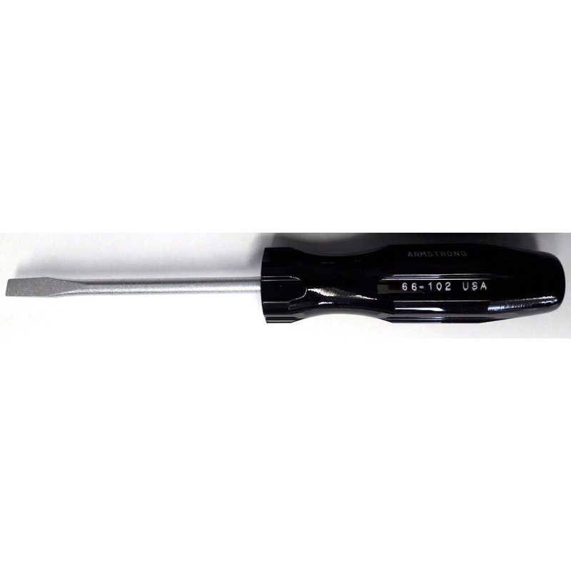 Armstrong 1/4" x 4" Slotted  Screwdriver Round Shank USA 66-102a