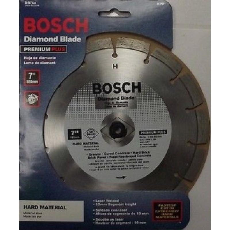 Bosch DB764 Premium Plus 7" Dry or Wet Cutting Segmented Diamond Saw Blade Swiss