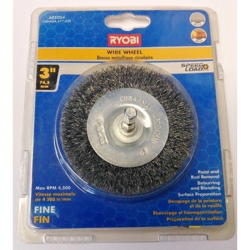 Ryobi Speed Load AR5004 3" (Fine) Wire Wheel