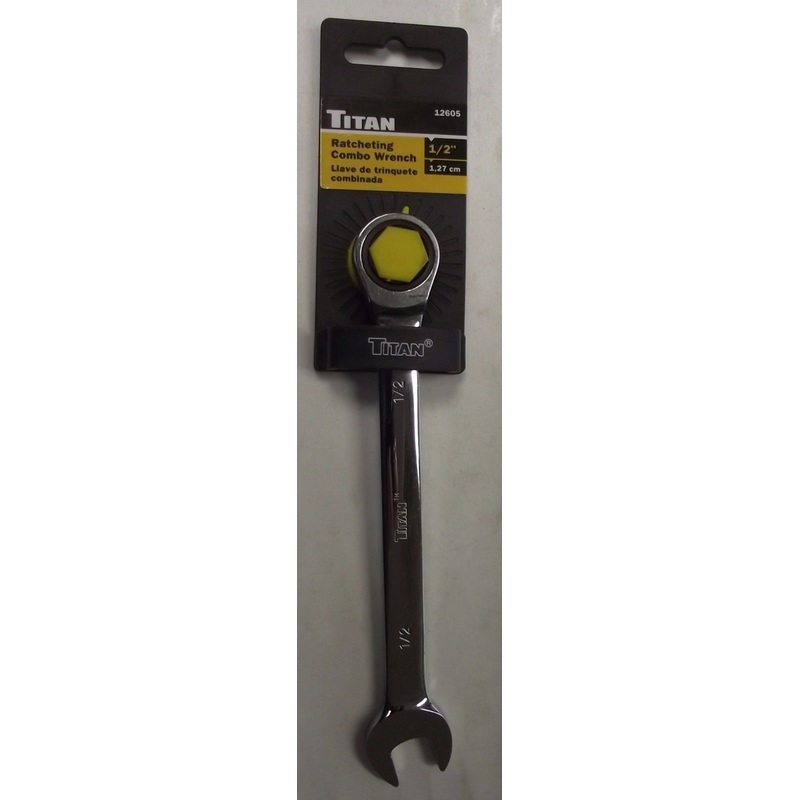 Titan 12605 1/2" Ratcheting Combo Wrench 72 Tooth