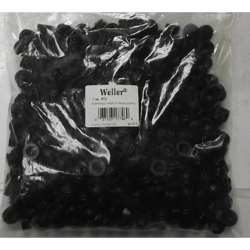 Weller 6T2 Stopper 6cc Taper Tip Manual 500/Pk 1 Case USA