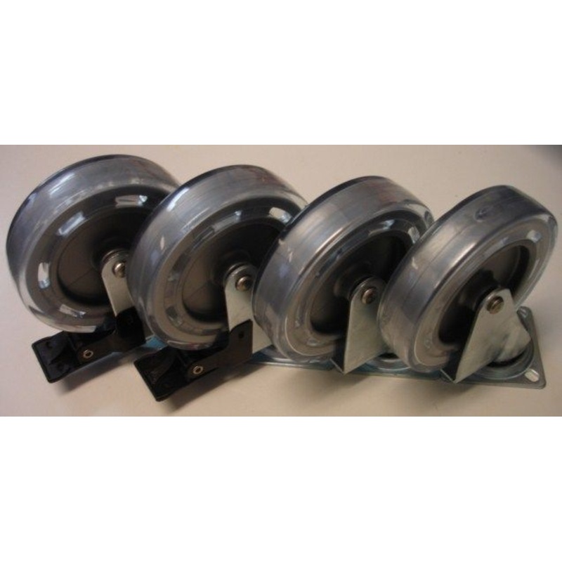 4'' 4pc. Set Swivel Casters 2-Locking Brake 2-Non Brake