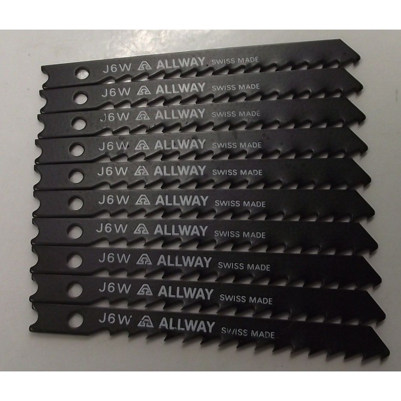 Allway 2608633459 J6W 3-1/8" x 6TPI U-Shank Jigsaw Blade 10pcs Bulk