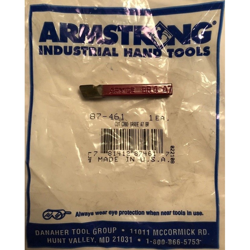 Armstrong 87-461 Carbide Cutter Grade A7 USA