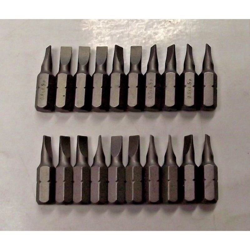 Bosch 2608521B68 0.6 x 4.5 Extra Hard Slotted x 1" Screw Bit Tips 20pcs.