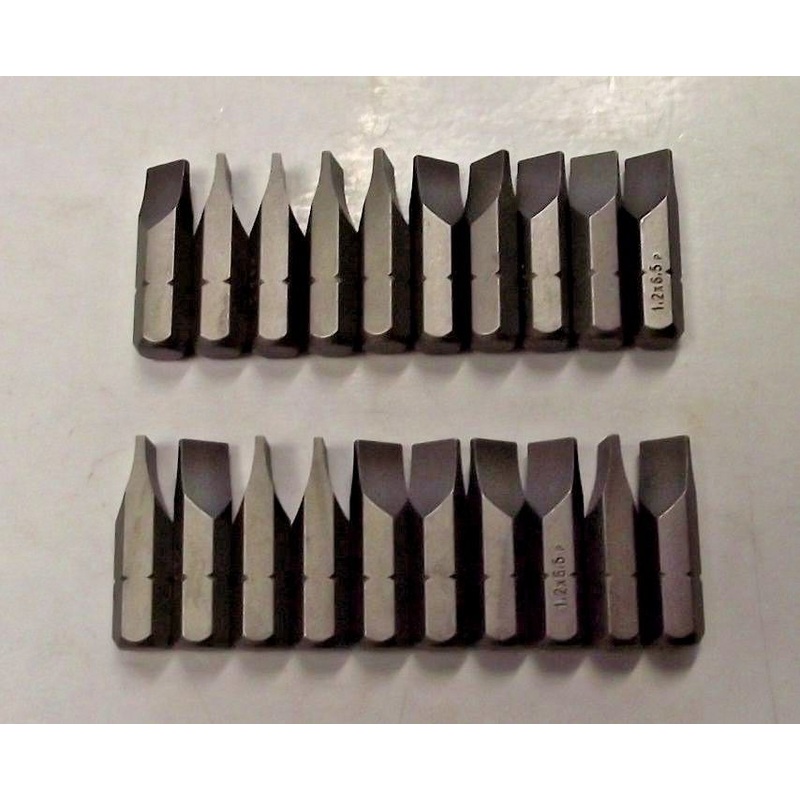 Bosch 2608521B72 1.2 x 6.5 Extra Hard Slotted x 1" Screw Bit Tips 20pcs.