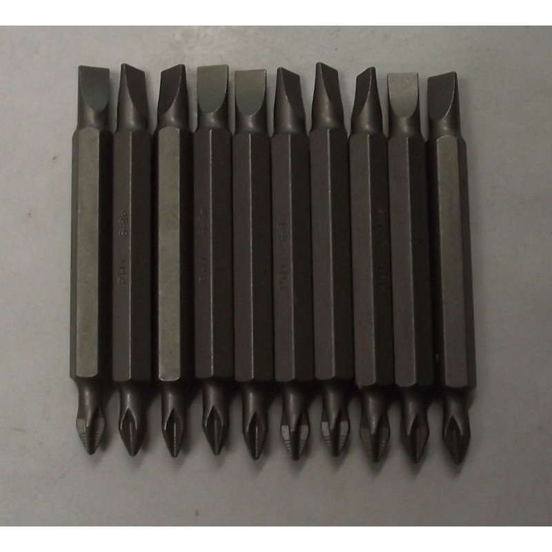 Bosch 2610000845 #1 Phillips Ribbed #6-8 Slotted x 2-1/2" Screw Bit Tips 10pcs.