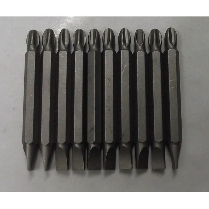 Bosch 2610000851 #3 Phillips Ribbed #10-12 Slotted x 2-1/2" Screw Bit Tips 10pcs