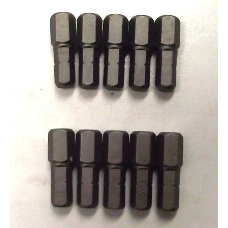Bosch 2610023886 1/4" Drive x 5/16" Hex Socket Head Insert Bit 10pcs.
