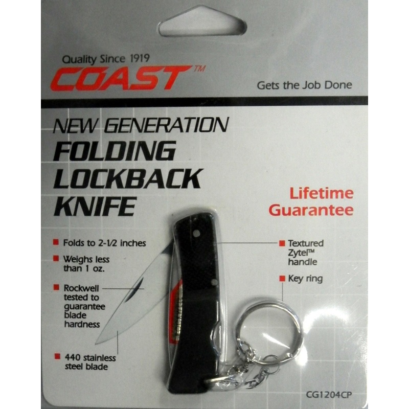 Coast CG1204 New Generation Lockback Key Ring Knife