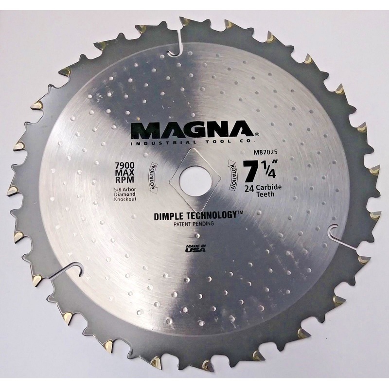 Magna M87025 7-1/4" x 24 Carbide Teeth With 5/8" Arbor Diamond Knockout USA