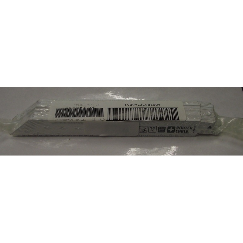 PORTER-CABLE PCA4809N25 8" 14TPI Bi-Metal Reciprocating Saw Blades 25pk USA
