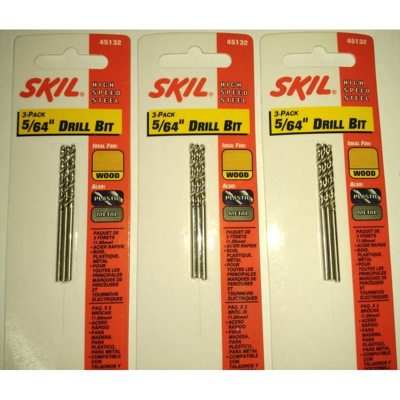 Skil 45132 5/64 Inch HSS Polished Drill Bit 3 (3 Packs)