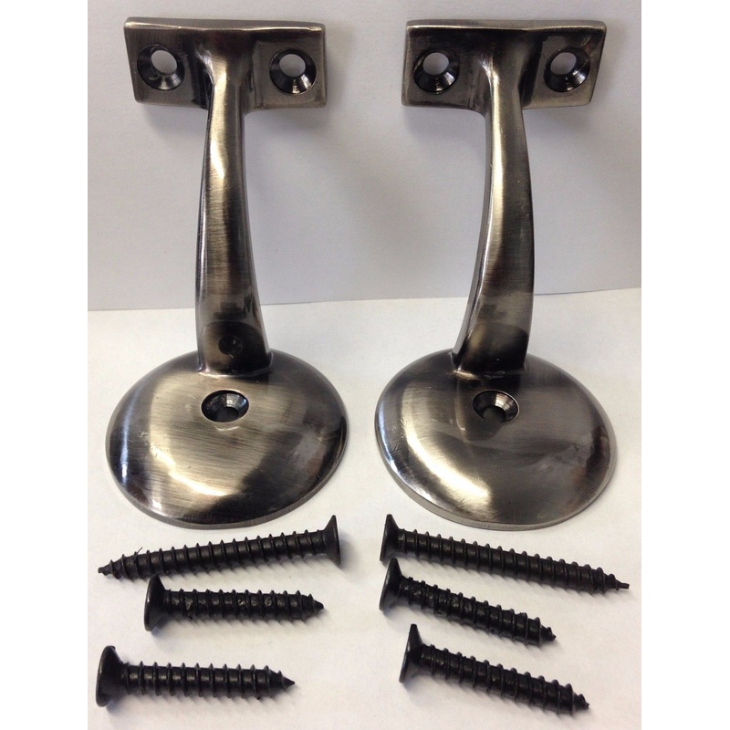 Taymor 25-6370AN Antique Nickel Heavy Duty Wall Handrail Brackets w/ Screws 2PCS