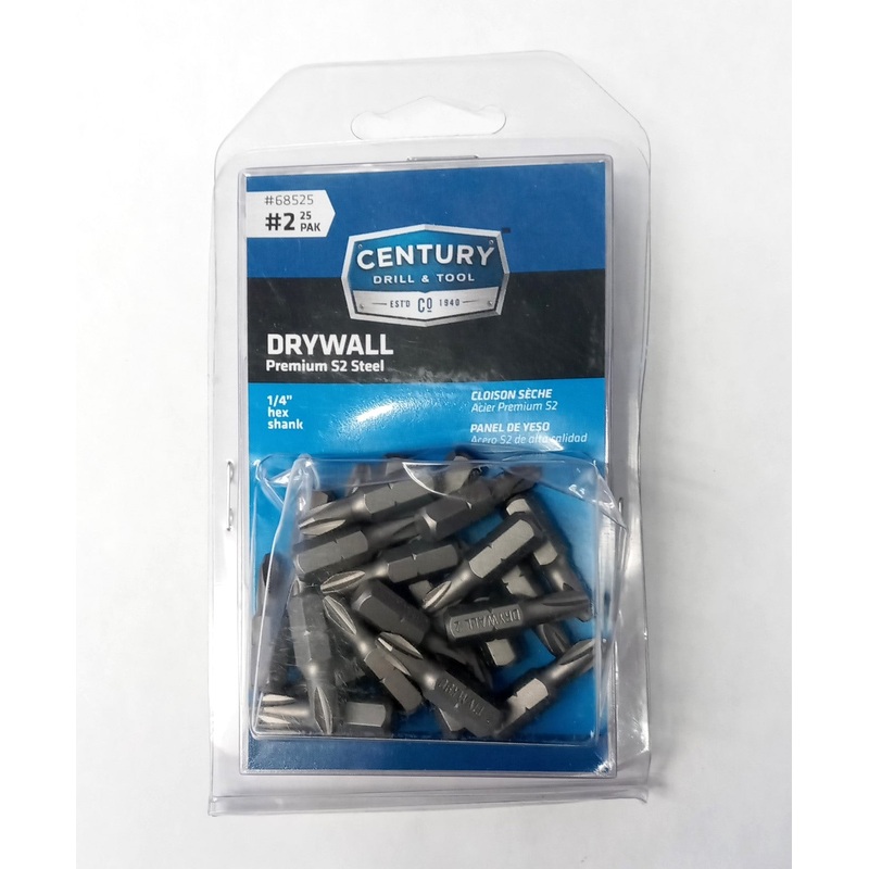 Century 68525 25pcs #2 Drywall Insert Bits