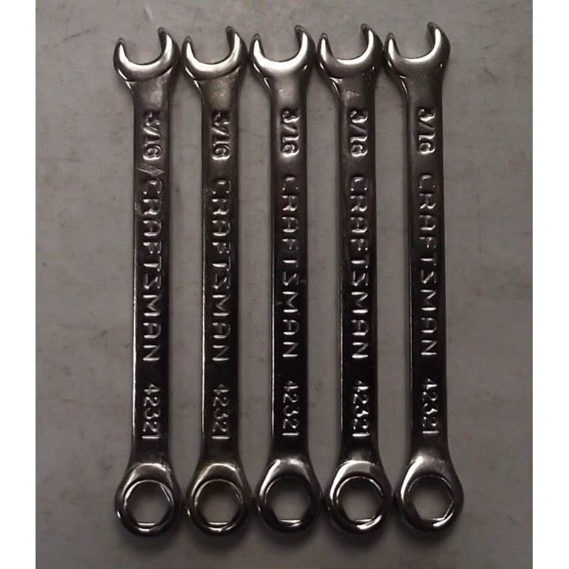 Craftsman 42321 CM623060P 3/16" Midget Combo Wrench 5pcs. USA