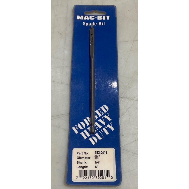Mag-Bit 792-0416 1/4" x 6" Spade bit