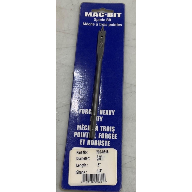 Mag-Bit 792-0616 3/8" x 6" Spade bit