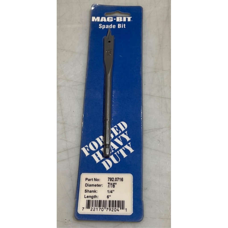 Mag-Bit 792-0716 7/16" x 6" Spade bit