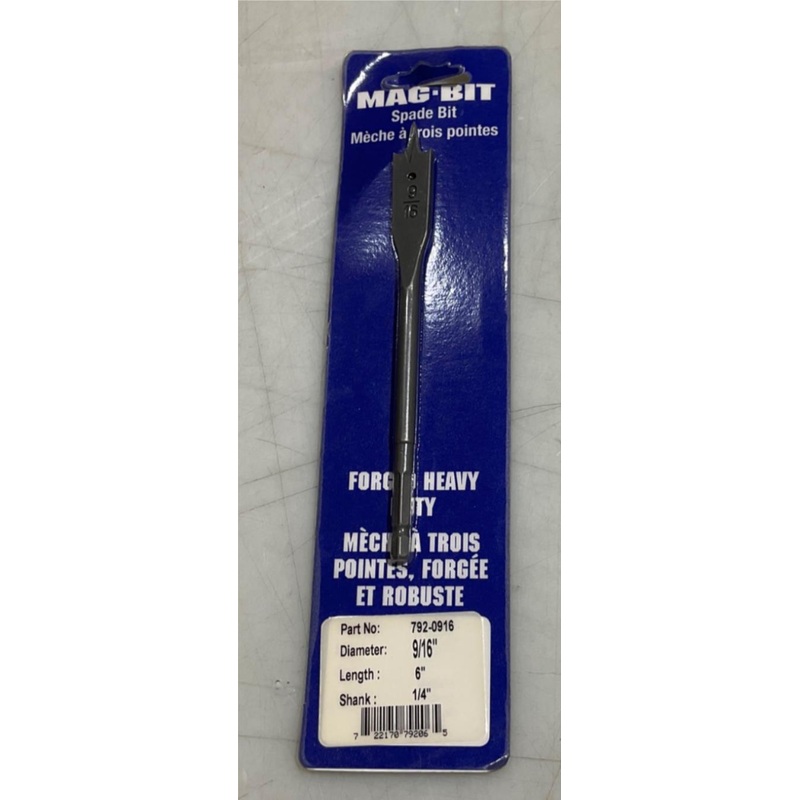 Mag-Bit 792-0916 9/16" x 6" Spade bit