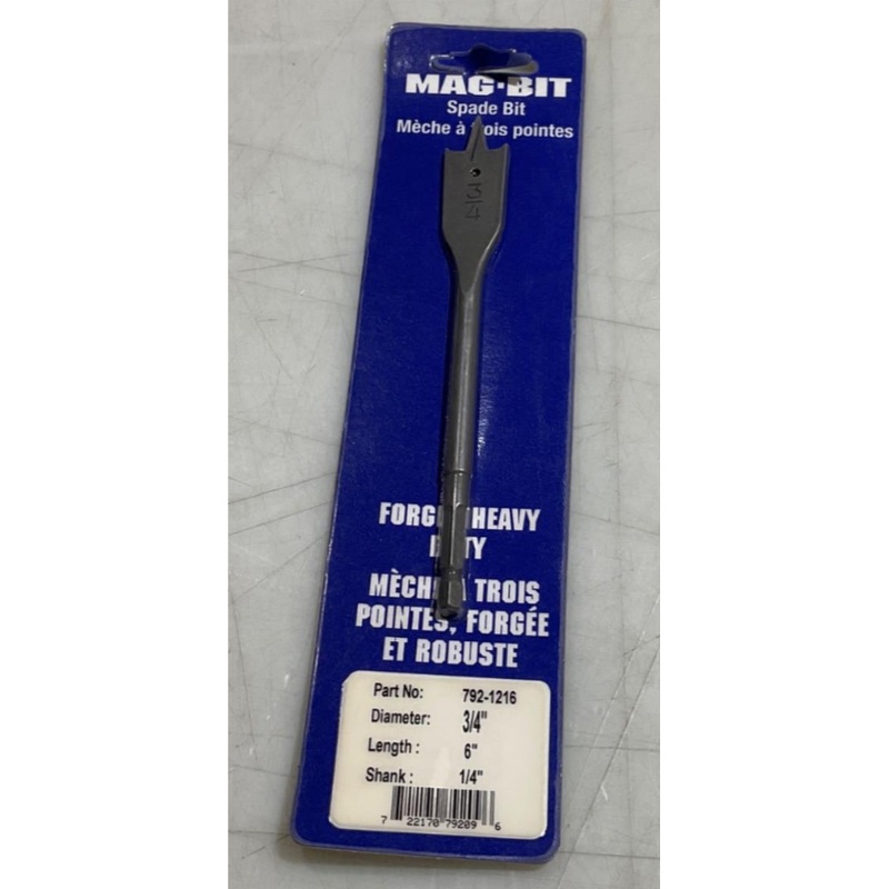 Mag-Bit 792-1216 3/4" x 6" Spade bit