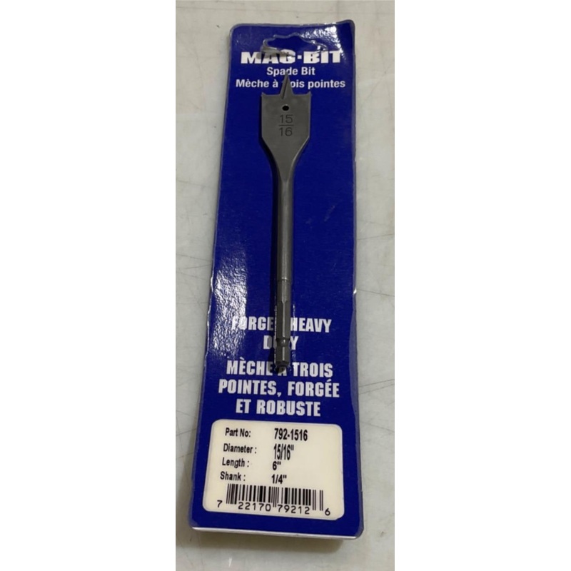 Mag-Bit 792-1516 15/16" x 6" Spade bit