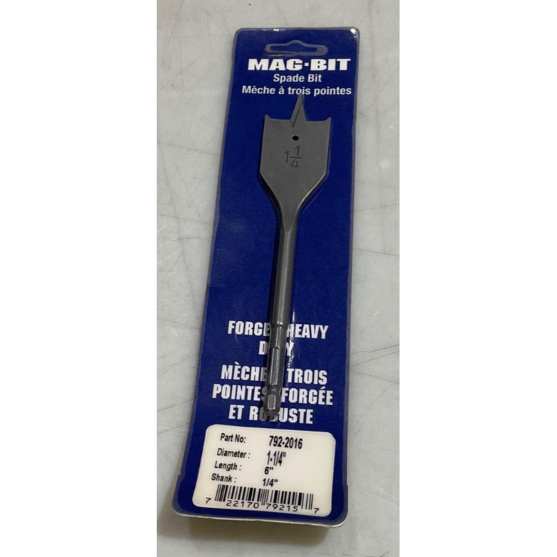 Mag-Bit 792-2016 1-1/4" x 6" Spade bit