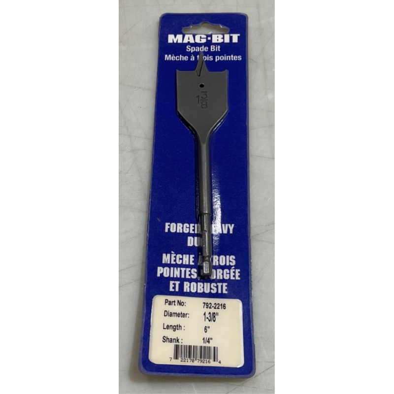 Mag-Bit 792-2216 1-3/8" x 6" Spade bit