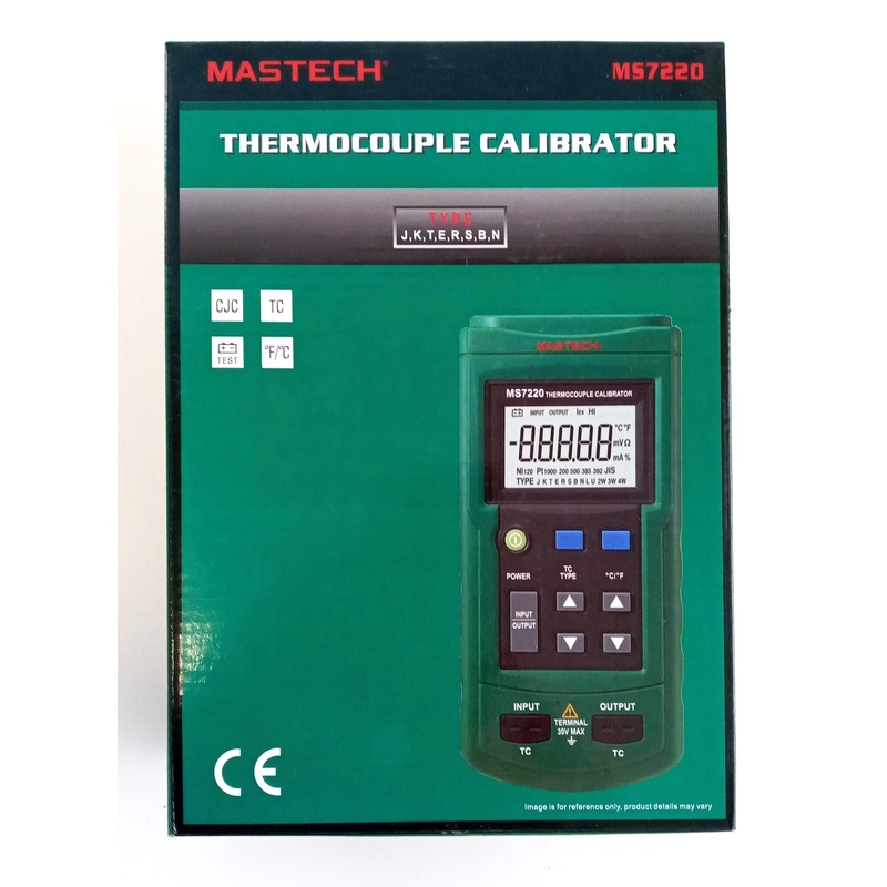 Mastech MS7220 Thermocouple Calibrator Simulate TC/mV Output - Black + Green