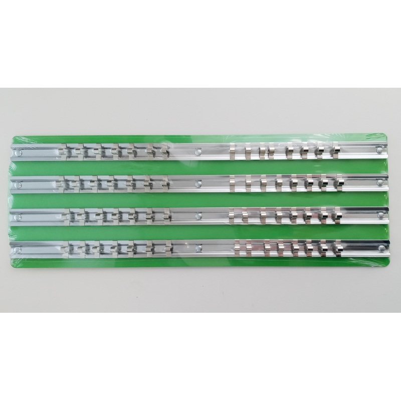Name Brand CTG444G14 Neon Green 1/4" Drive 4-Rail Socket Tray, Holds 60 Sockets