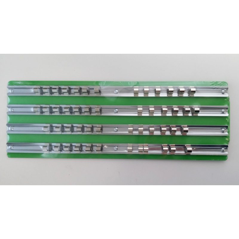 Name Brand CTG444G38 Neon Green 3/8" Drive 4-Rail Socket Tray, Holds 50 Sockets