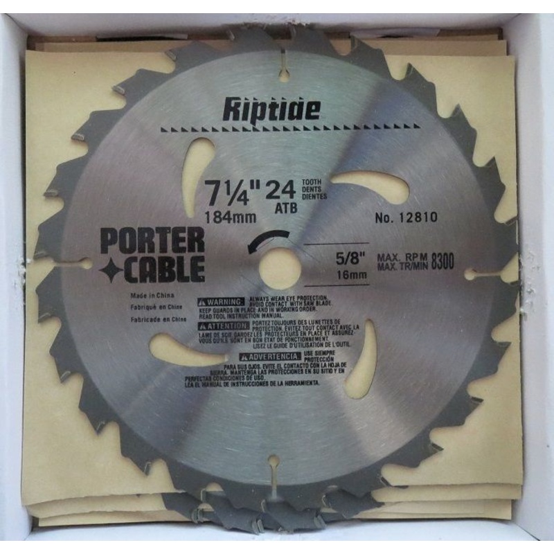Porter Cable 12810-10 7-1/4" X 24T Riptide Saw Blade 10 Pack