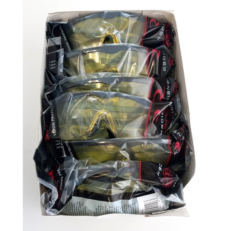 Radians E7800-A Shark Blk/Amber AF Lens 12 pair