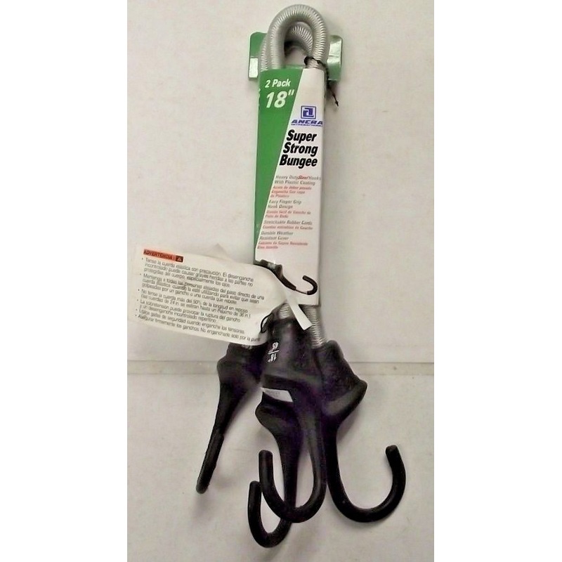 Ancra 95704 Super Strong 18" Gray Bungee Cords 2pk