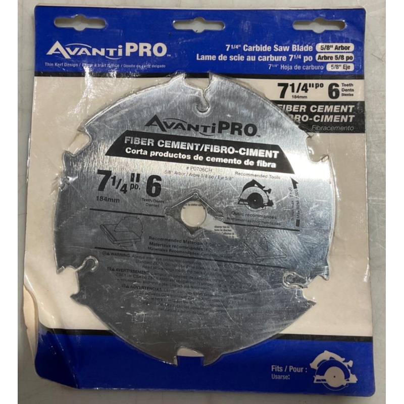 Avanti Pro P0706CH 7-1/4" x 6T Fiber Cement Carbide circular saw blade #35