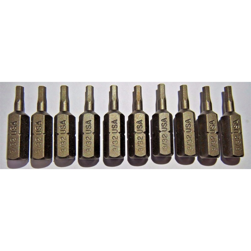 Bosch 345165 3/32" Allen Insert Screw Tips USA 10PCS