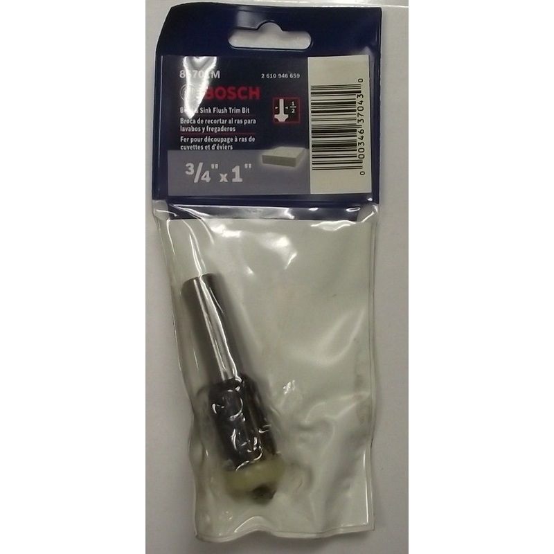 Bosch 85701M 3/4" x 1" Bowl & Sink Flush Trim Router Bit 1/2" Shank
