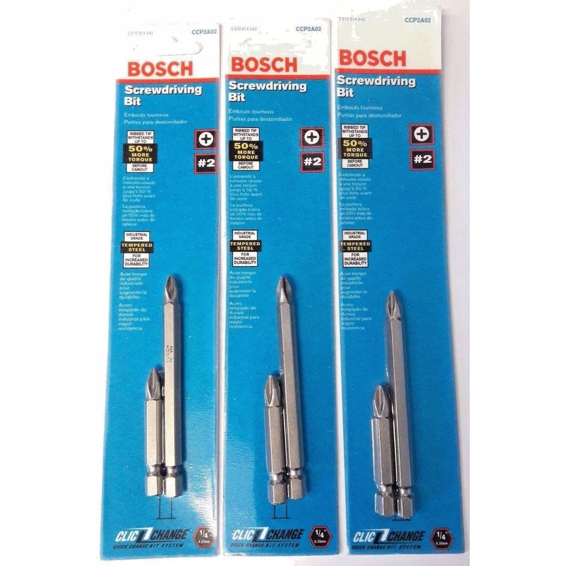 Bosch CCP2A02 #2 Phillips ( 2" and 3-1/2" ) USA 3PKS