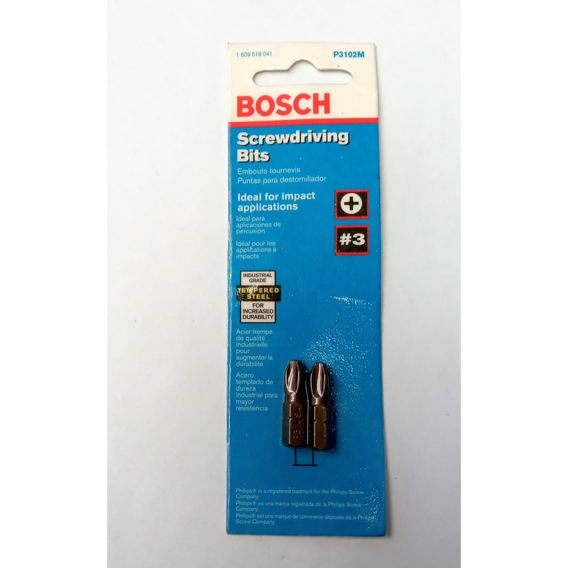 Bosch P3102M 2pc #3 Phillips Impact Insert Bits