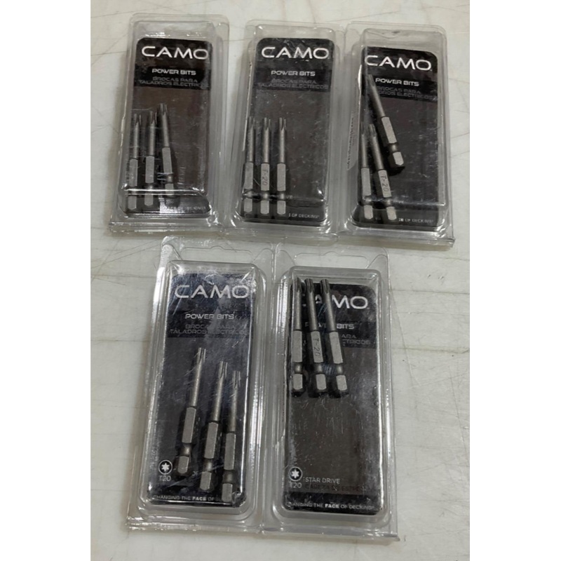 Camo 0333910 T20 x 2" Power bits 5-3pks #85
