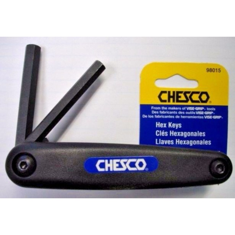 Chesco 98015 5pc. Fold-Up Hex Keys USA 4mm to 10mm