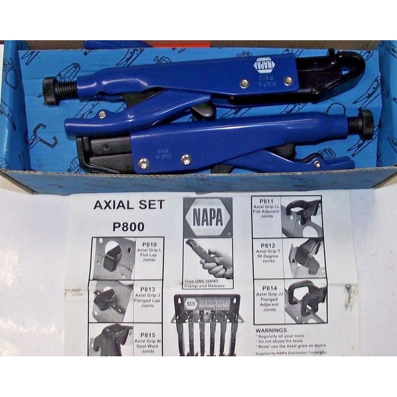 Napa P800 Grip On 7" Axial Grip 6 Piece Locking Pliers Set Spain
