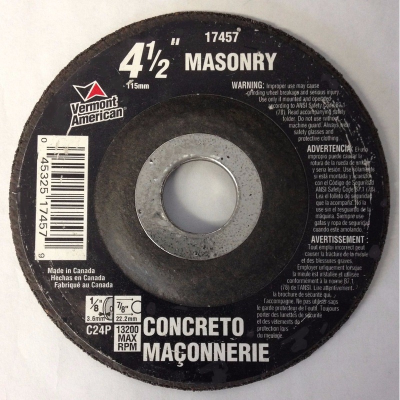 Vermont American 17457 4-1/2" x 1/8" x 7/8" Masonry Grinding Wheel Canada